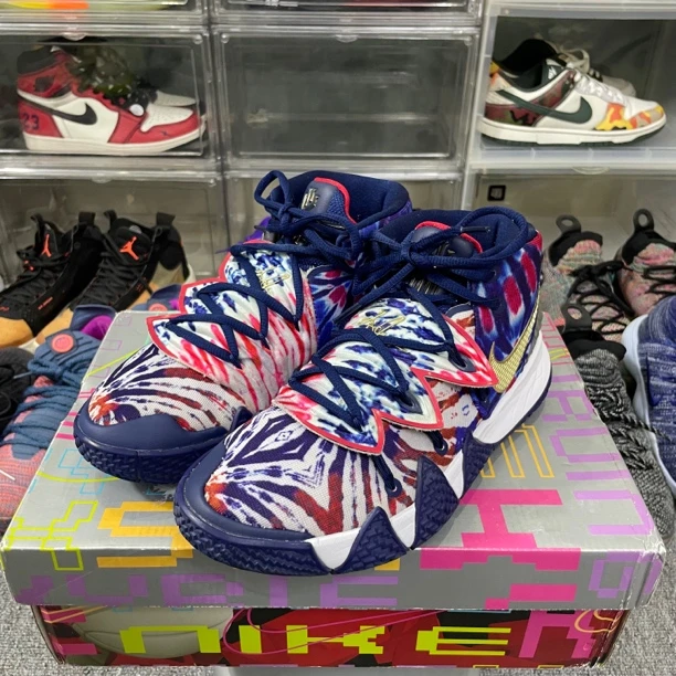 40.5码/原盒/Nike 欧文 s2 USA 扎染 低帮实战篮球鞋/公价1739