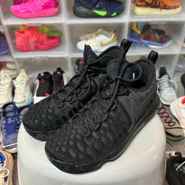 42码/无原盒/Nike KD 9 Black Space 纯黑/公价999