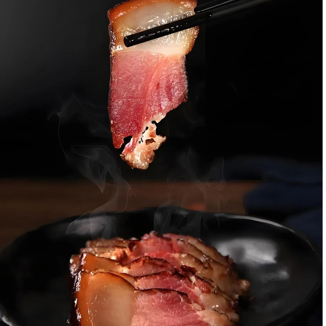 腊猪腿腊肉烟熏湖南特产农家烟熏猪肉干腊味传统包装熏制