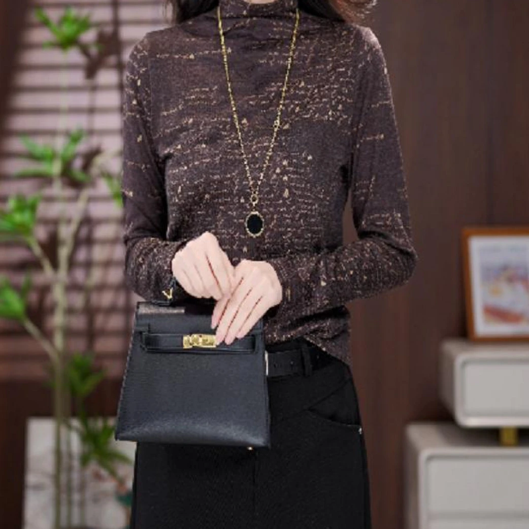 新款百搭时尚显瘦气质宽松减龄洋气打底衫上衣