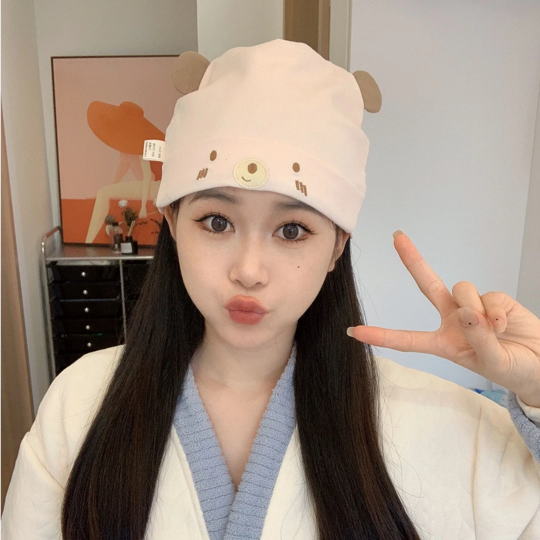 春秋新款产后坐月子孕妇帽时尚纯棉保暖防风护头产妇帽秋冬月子帽