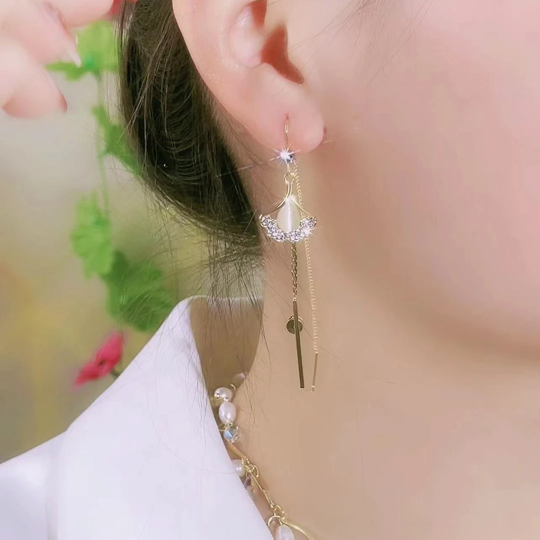 铜合金耳饰 （84号）银杏叶精致耳环气质时尚轻奢长款百搭耳饰女