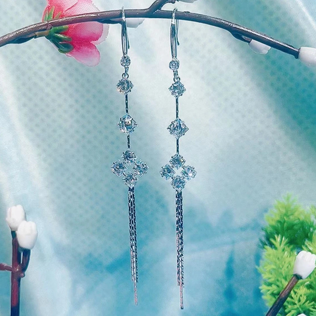 铜合金耳饰 （8号）简约轻奢时尚耳钩流苏个性百搭耳环