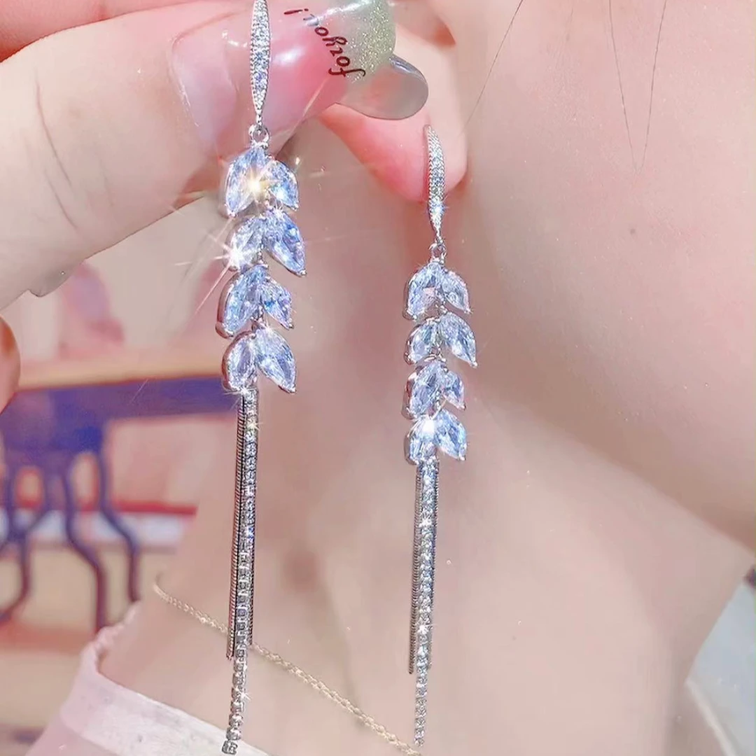 铜合金耳饰 （77号）麦穗耳钩气质流苏耳饰耳环