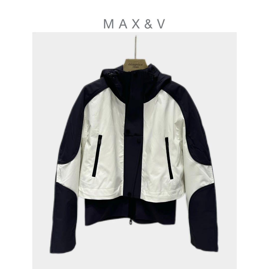 【春季上新】95鹅绒服冲锋衣休闲百搭宽松显瘦撞色女士外套 QX-197