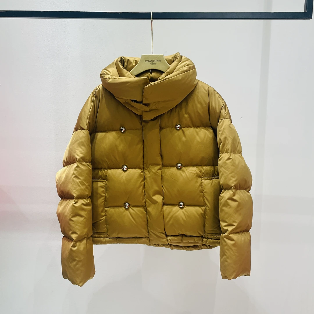 【surprise】百搭宽松显瘦双层领设计加厚保暖短款羽绒服 KK-1053