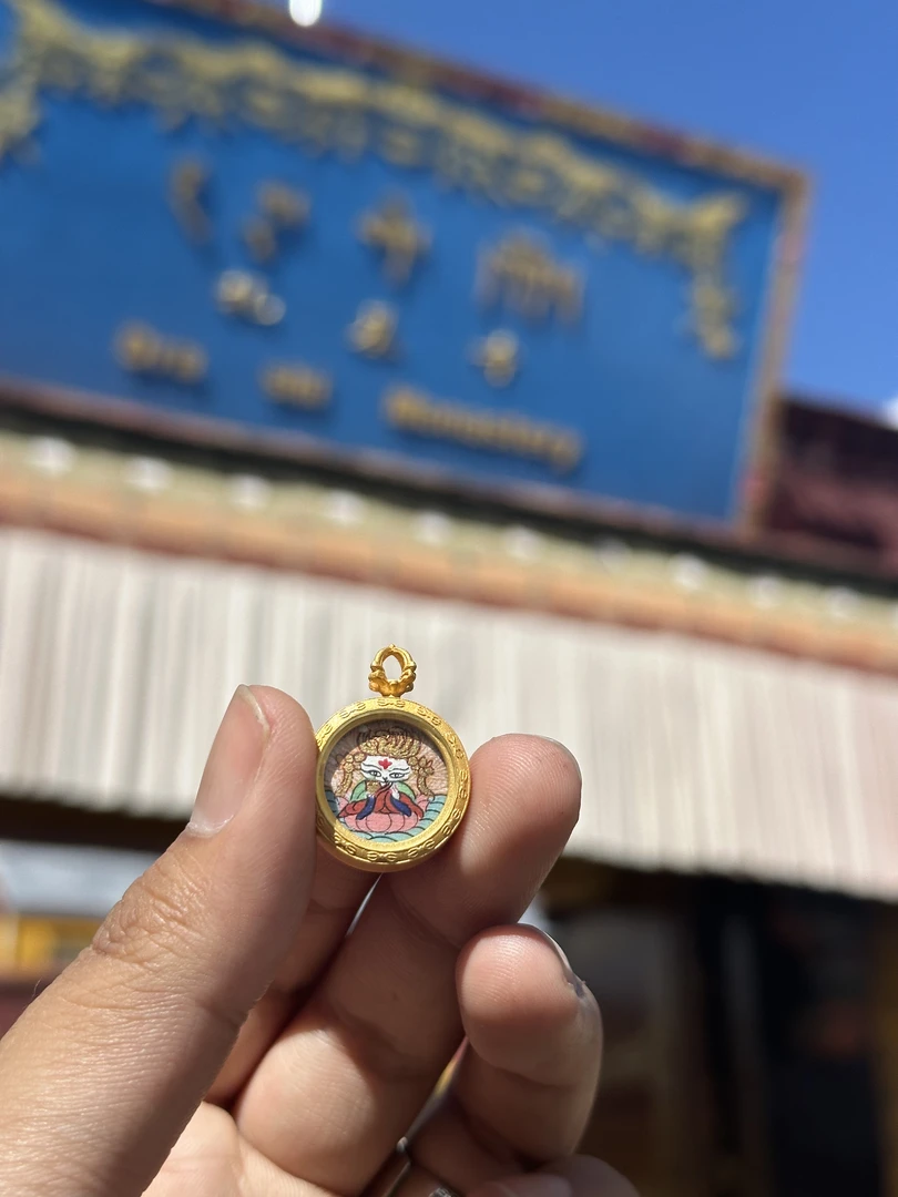 【菩缘藏饰】狐狐纯手绘唐卡吊坠