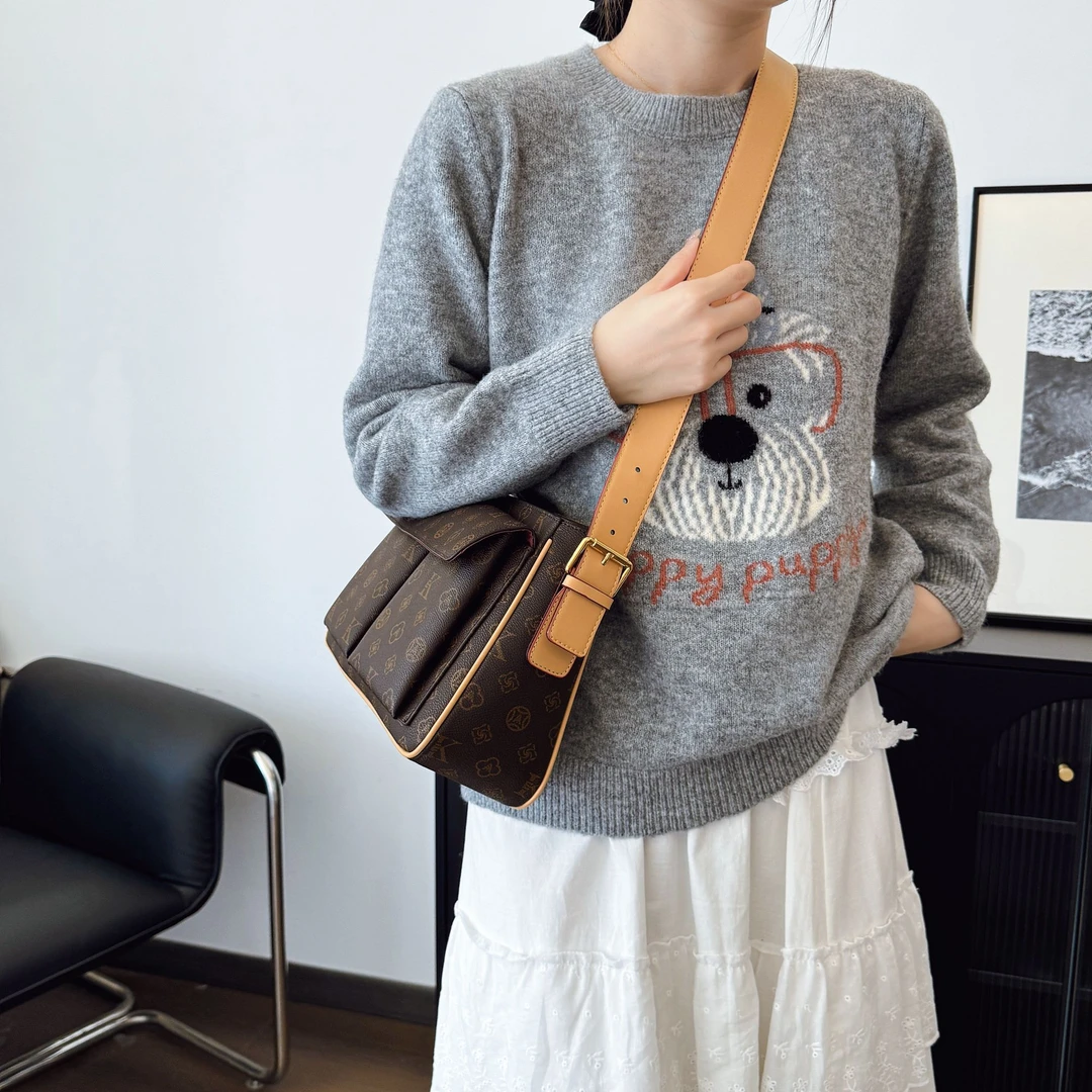 古缇蔻2025新款高级感洋气百搭大号托特包多口袋腋下法棍斜挎包