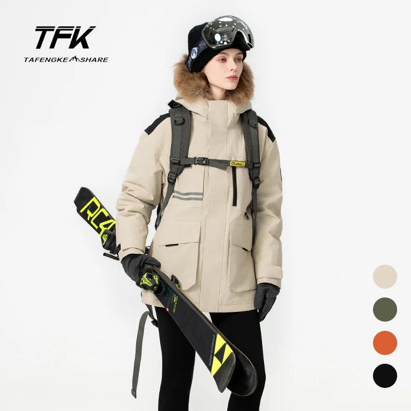 TFK/塔峰克 2025新款情侣款户外冲锋毛领款羽绒服29708