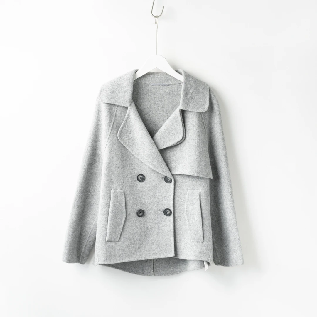 【特价-占单者限购】Q1236秋冬赫本风重磅设计高级感气质显瘦羊毛