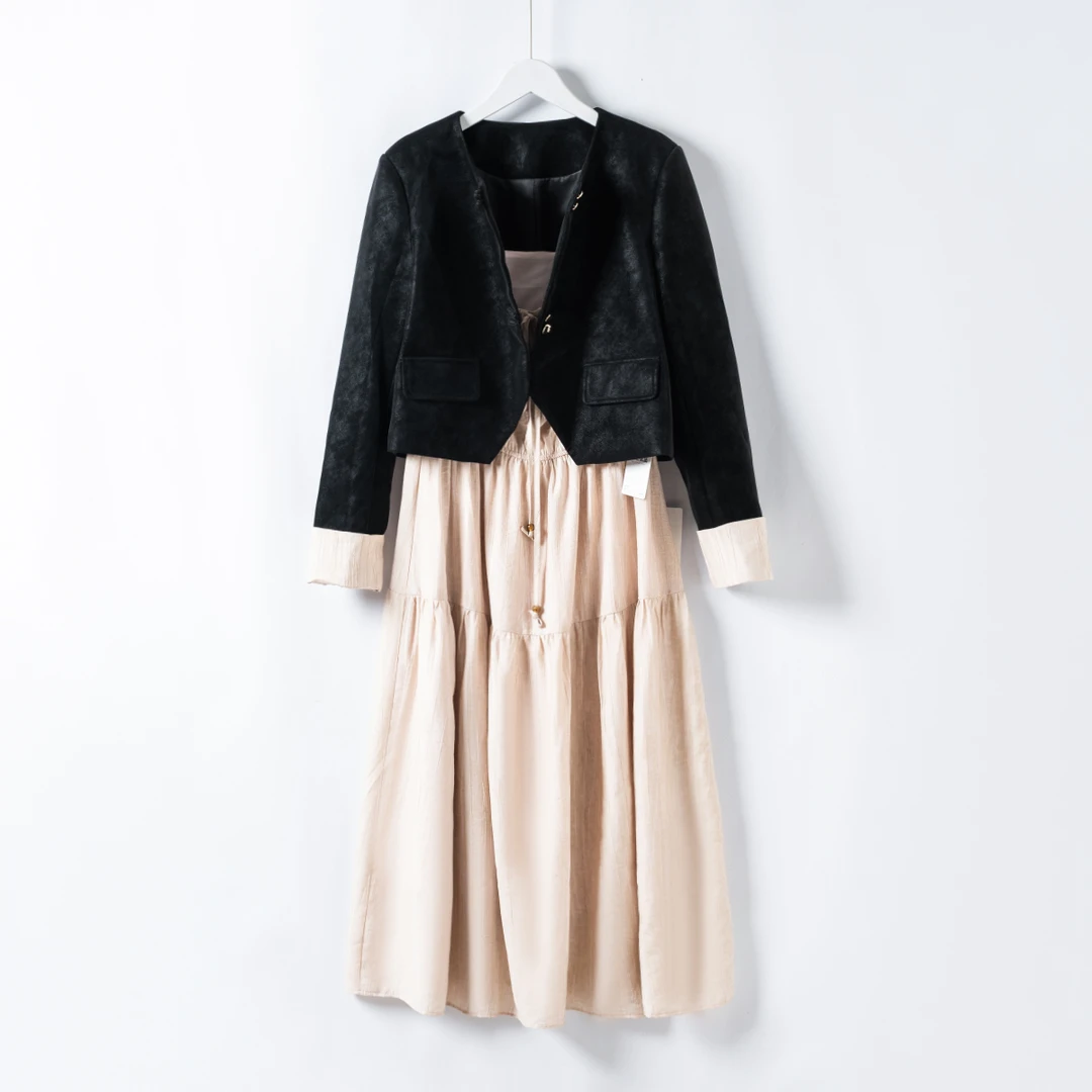 【特价-占单者限购】Q1180复古高级设计感气质小香风温柔显瘦连衣