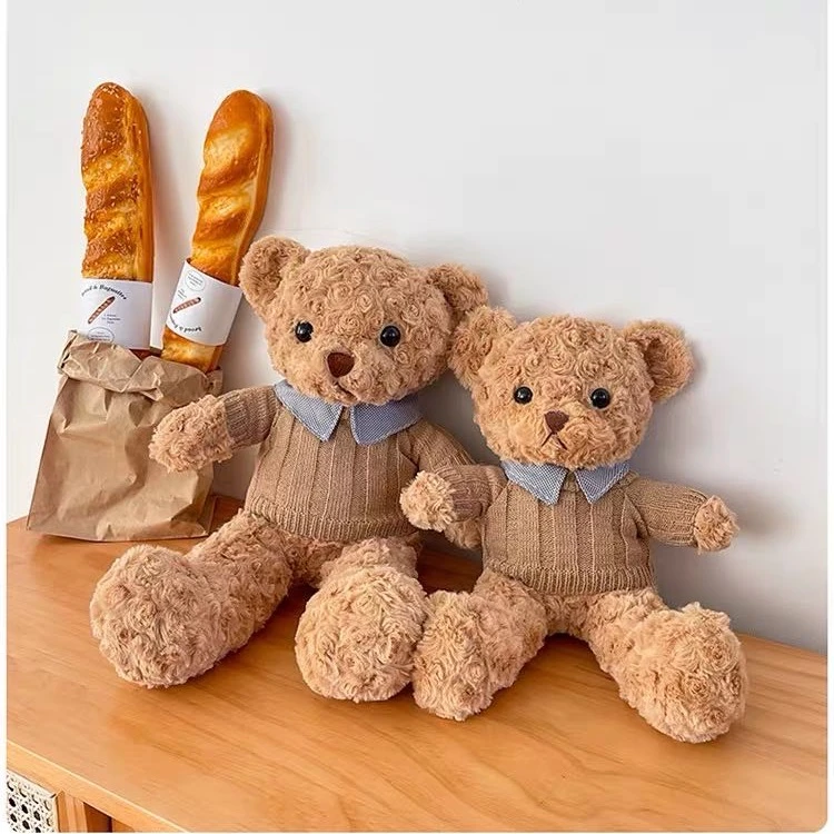 毛衣泰迪熊30/40/50cm网红泰迪熊 毛绒抱抱熊 花束抱抱桶熊