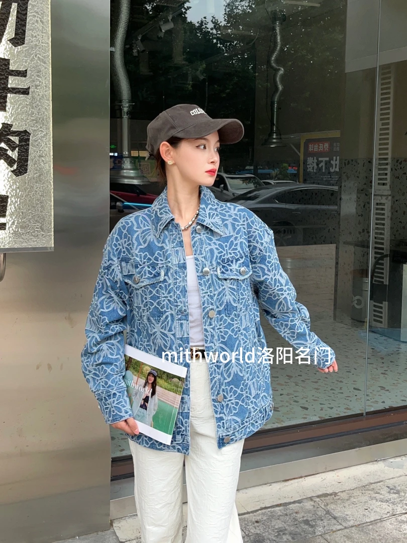 mithworld蝴蝶提花牛仔夹克