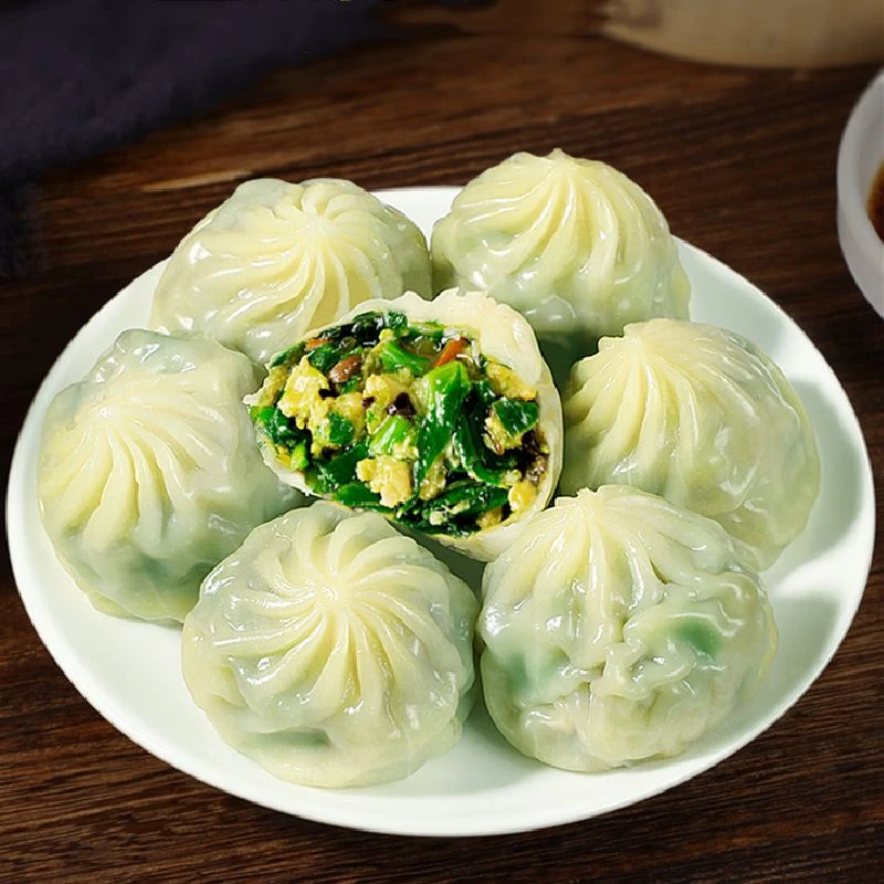 韭菜鸡蛋蔬菜包子速冻小笼包早餐便利食品素包子