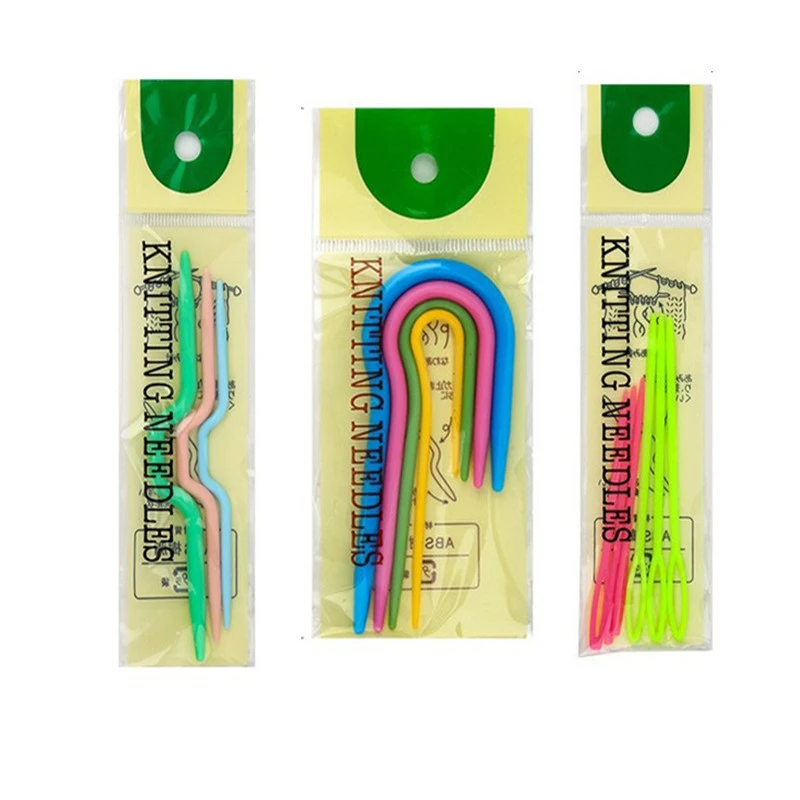 质量保证 U形麻花针塑料弯针麻花针ABS塑料大眼针 塑料针
