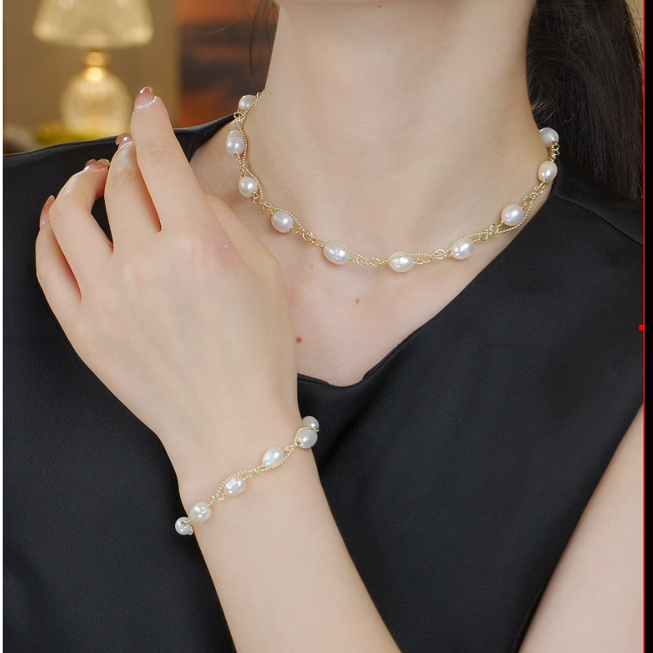 非金属仿珍珠吊坠 【珠珠项链】新款法式百搭时尚气质项链SN1-1041