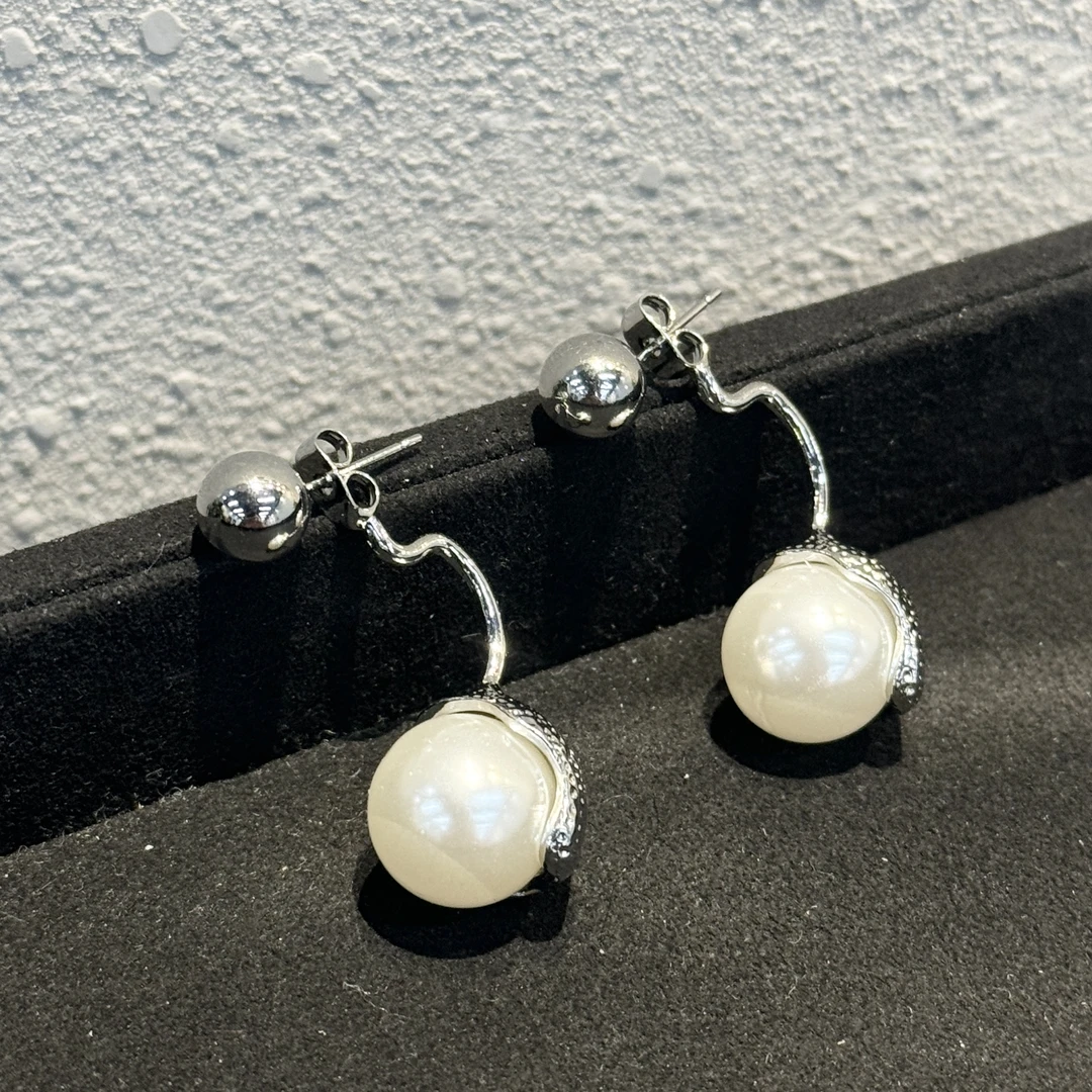 铜合金耳饰 经典气质百搭轻奢小众珠珠流苏耳环1915