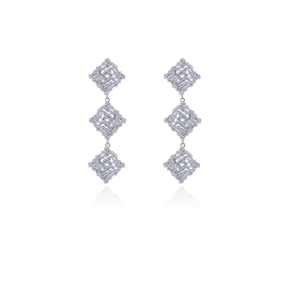 非金属耳饰 气质方形耳钉时尚小众简约轻奢耳饰1253