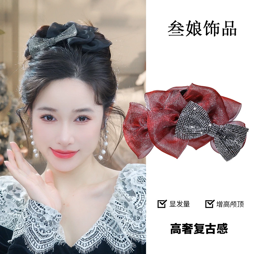 日常百搭款蝴蝶结抓夹女显发量发夹SN1-1015