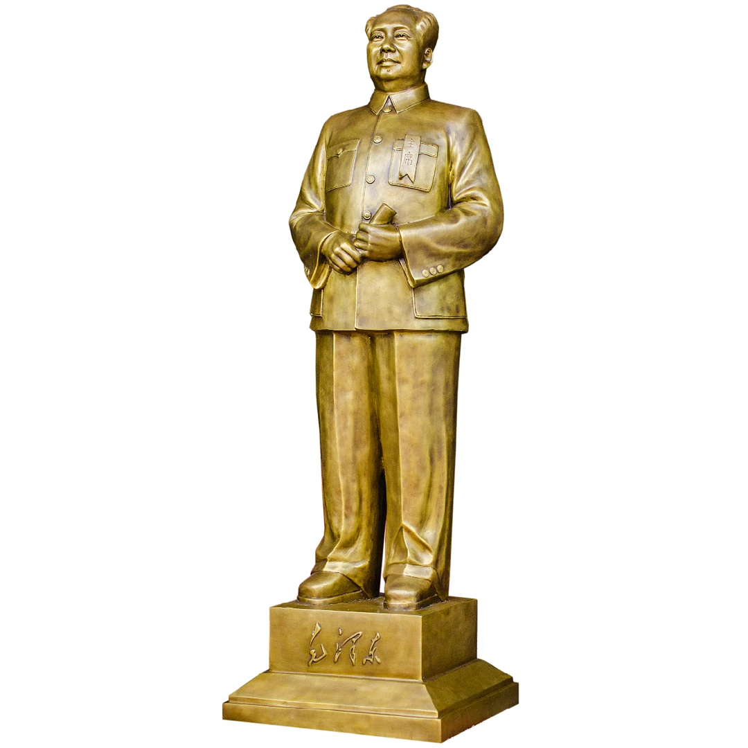大型家居客厅工艺品人物落地装饰品伟人摆件毛主席铜像纯铜120CM