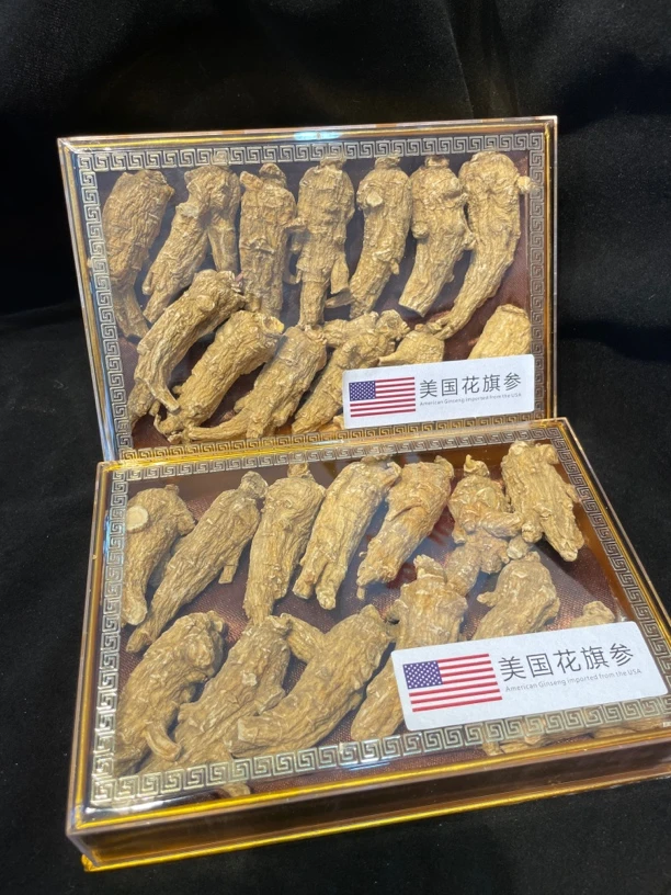 正美国花旗参特大号 稀少货 威斯康辛州正宗原装西洋参味浓郁