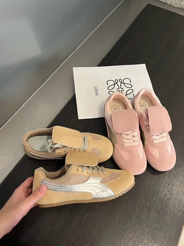 复古德训鞋休闲运动阿甘潮鞋低帮绑带透气平底小众百搭2024新款