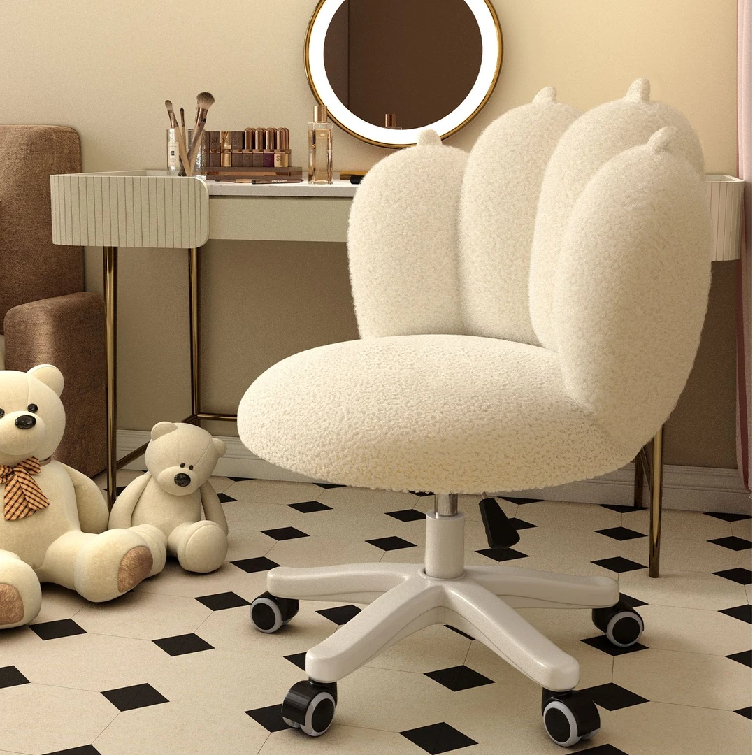 化妆椅奶油风猫爪凳梳妆椅卧室轻奢家用网红ins现代简约靠背椅子