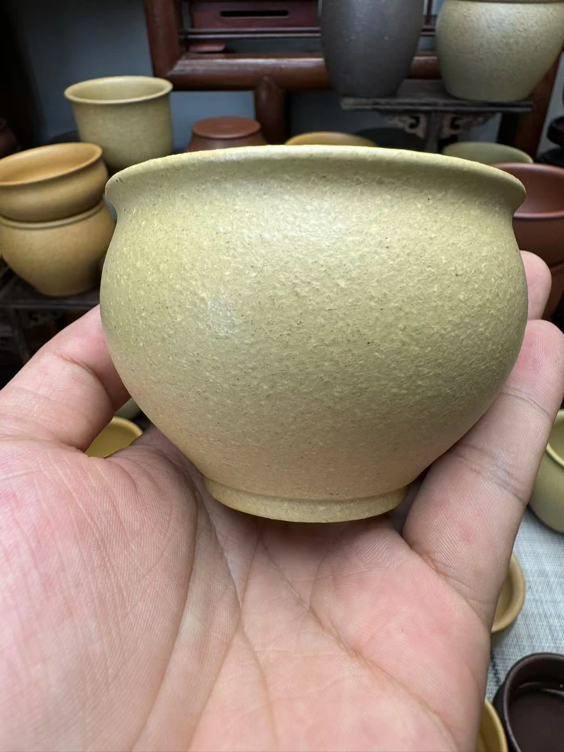 原矿紫砂本山绿圆融杯 170cc