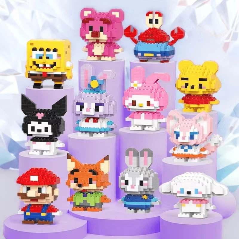 【三分钟开团】拼装积木160款式卡通人物颗粒立体摆件可爱礼品