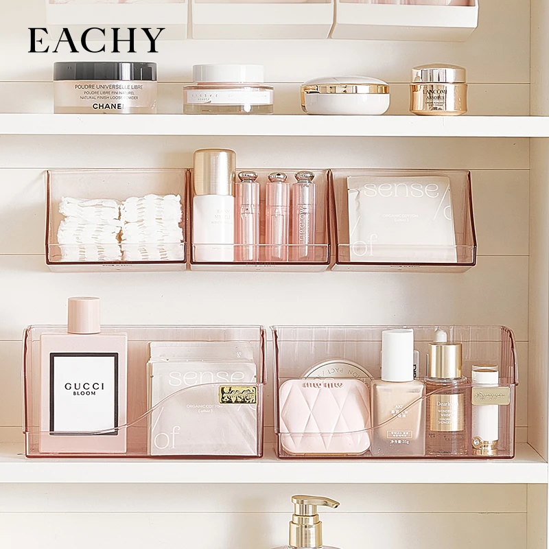 镜柜收纳盒壁挂式免打孔卸妆棉家用卫生间洗漱台化妆品口红置物架