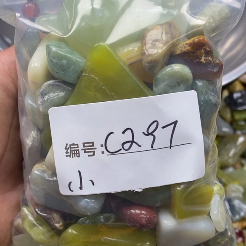 【闪购商品】蛇纹石玉鱼缸石未镶嵌