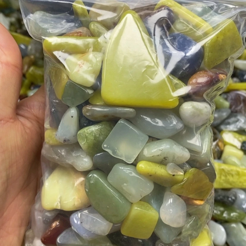 【闪购商品】蛇纹石玉鱼缸石未镶嵌