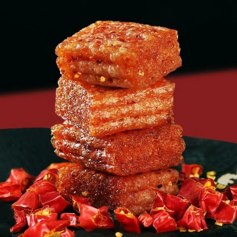 香辣口味素大刀肉柔软筋道怀旧解馋麻辣零食小吃