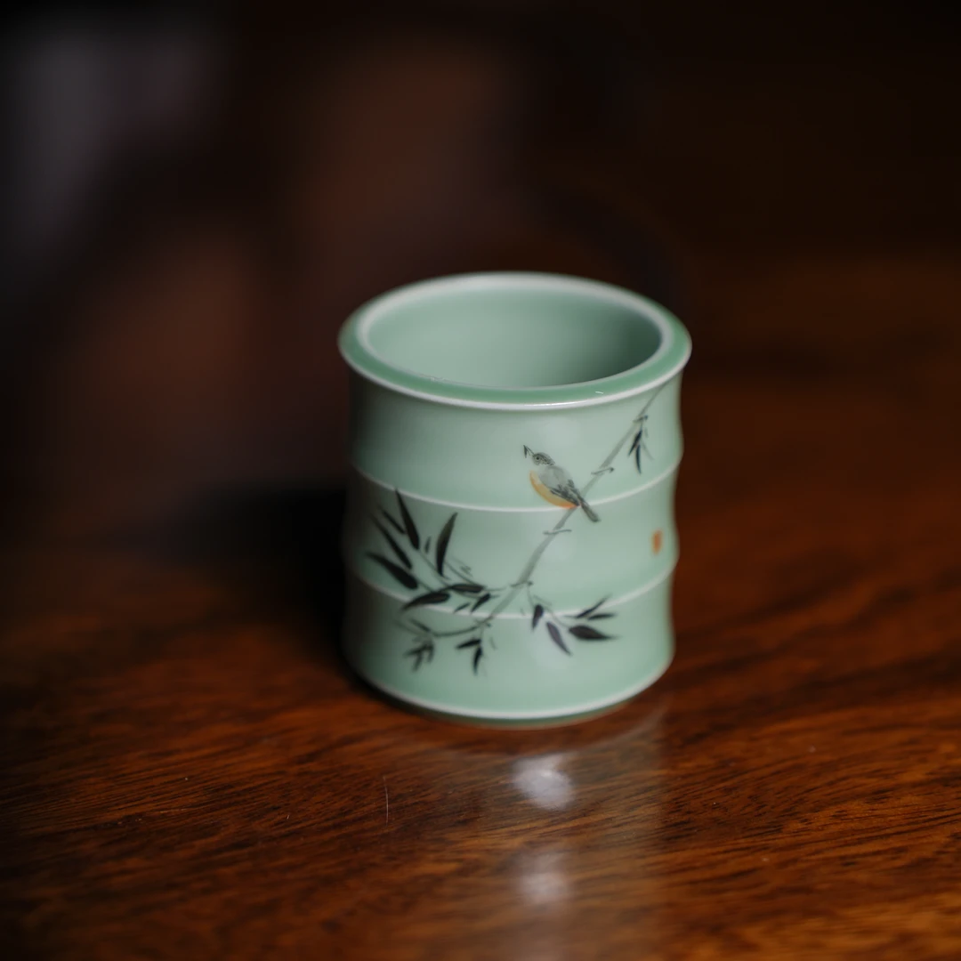 【西泠上新】复刻于启功竹报平安  竹节杯 HX0491