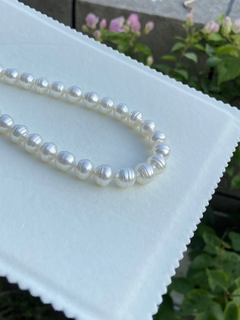 正品天然澳白珍珠项链密螺纹巴洛克白色强光海水时尚多样性发一件