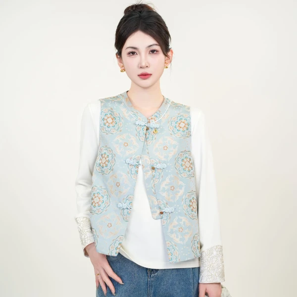 【宝相奔鹿】新中式气质清薄马甲YSJ24FW087J