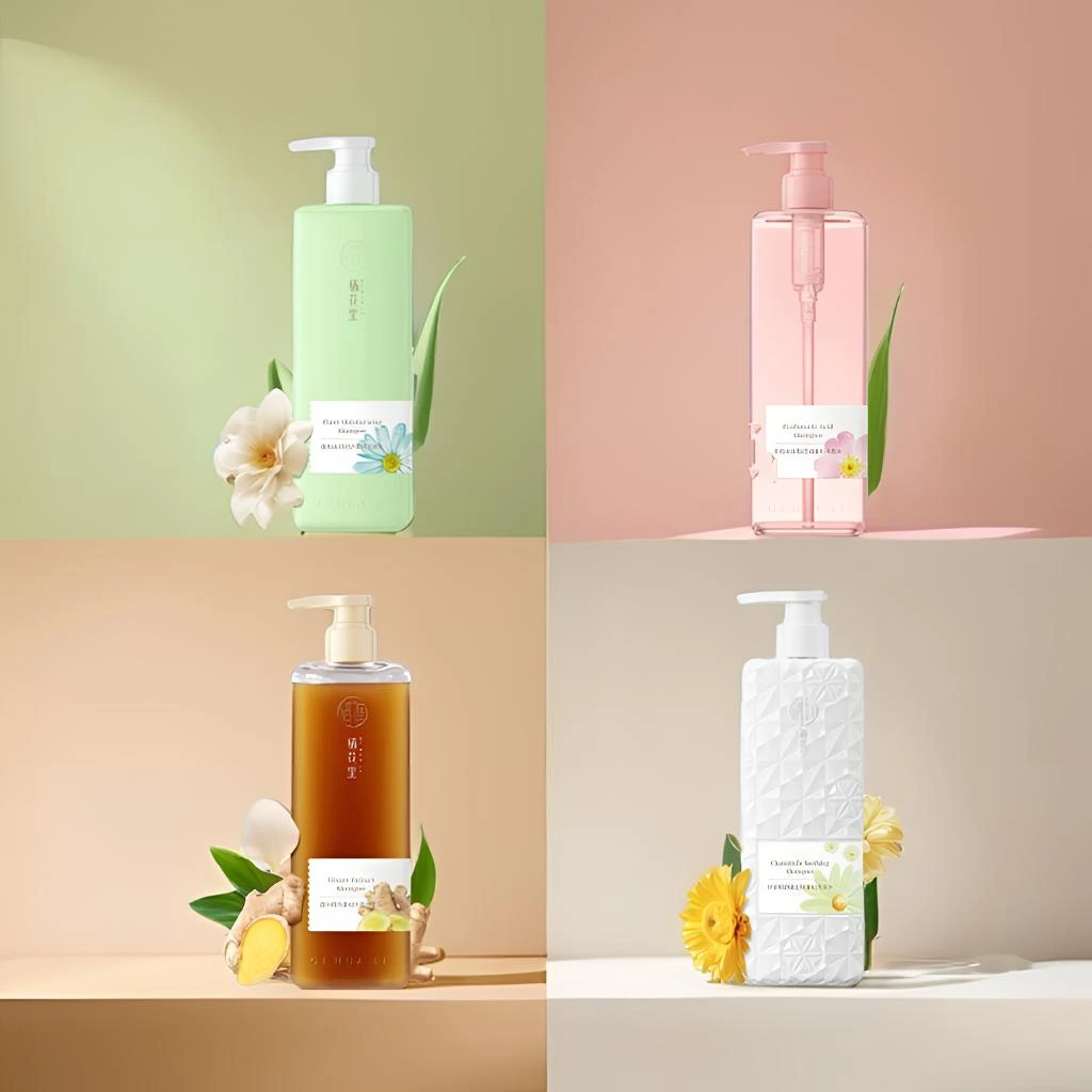 栖花里洗发水正品植物修护毛躁玻尿酸控油蓬松洋甘菊去屑姜汁健发