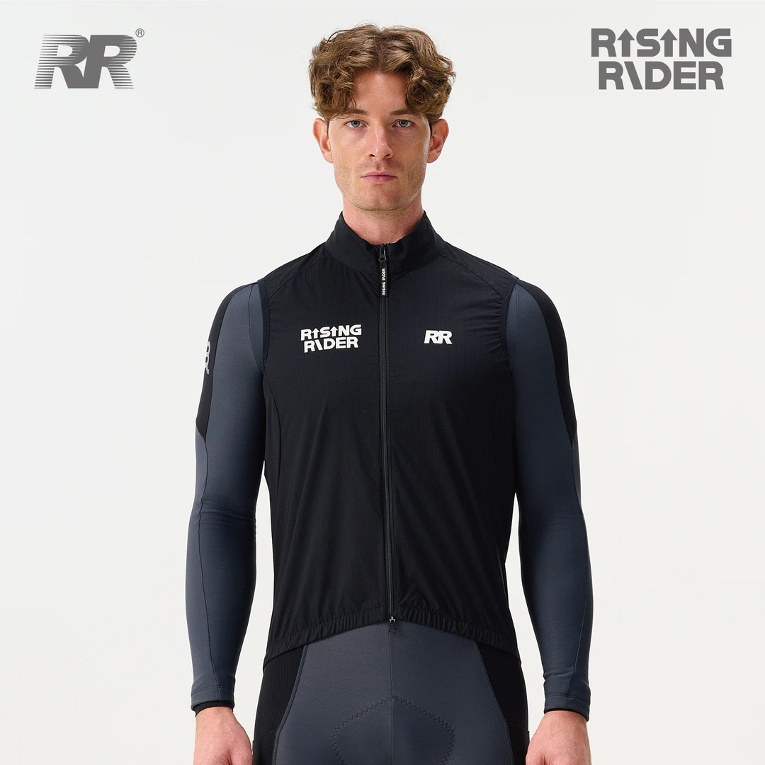 RR骑行服男马甲2024新款秋冬季公路车自行车防风防水户外无袖背心