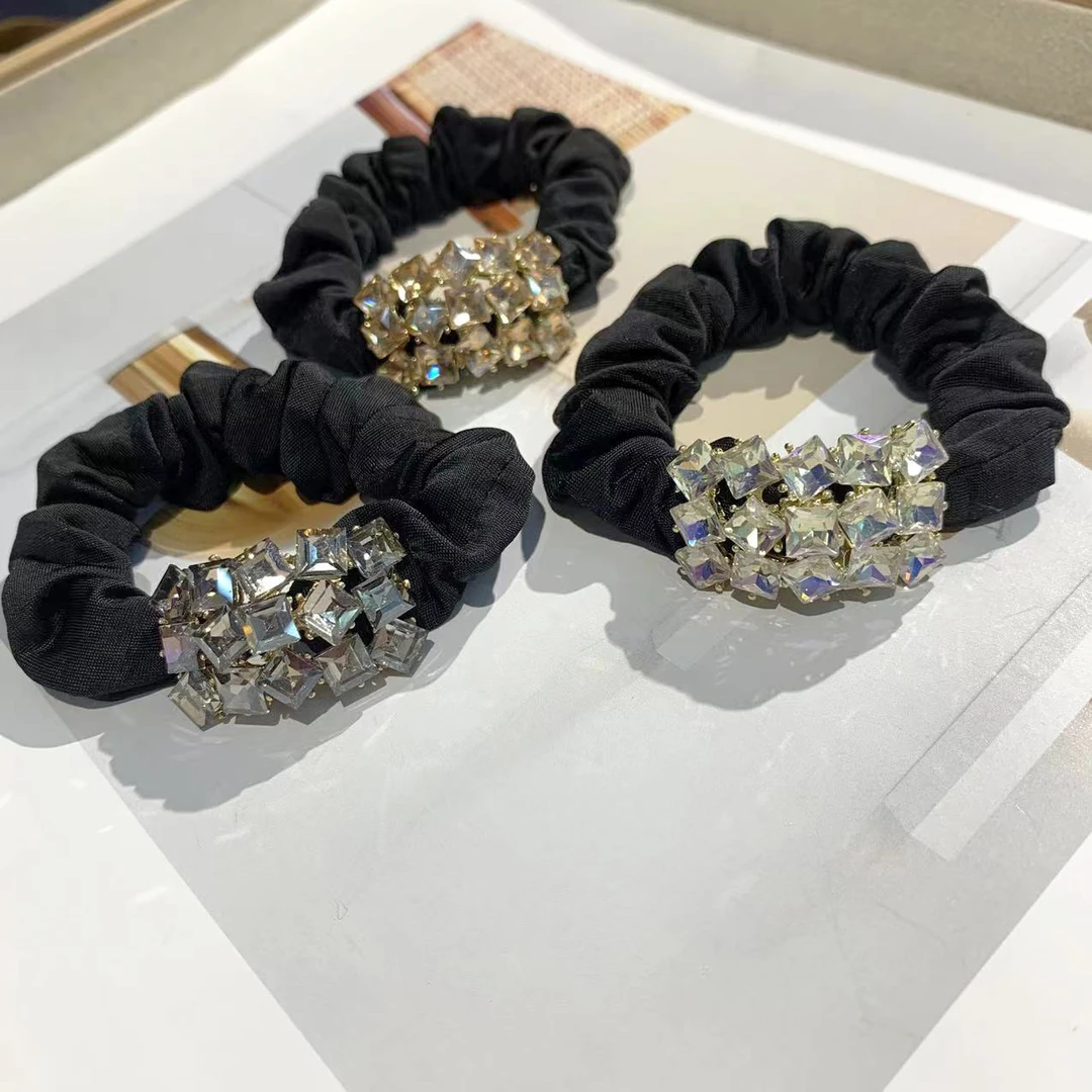 高级感精致水钻发绳女百搭气质扎马尾头绳皮筋韩国气质小肠圈头饰