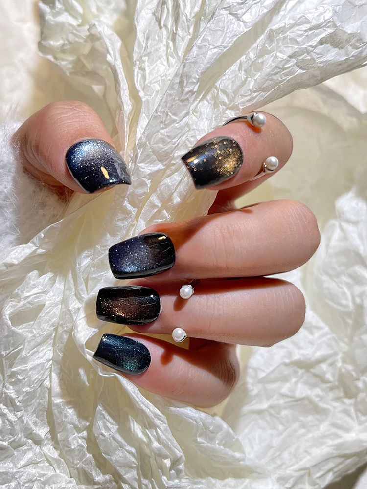 【银河极光】多色气质追光猫眼轻奢纯手工穿戴甲美甲