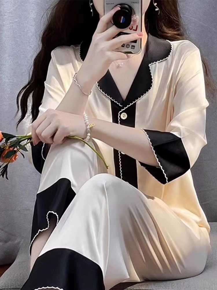 9号链接【901-930】夏秋款女装品牌睡衣家居服套装透气网红宽松