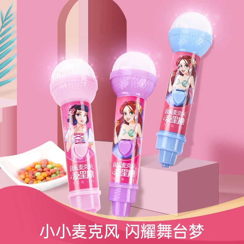 儿童公主闪光麦克风话筒造型玩具塑料模型发光带音乐婴儿宝宝男女