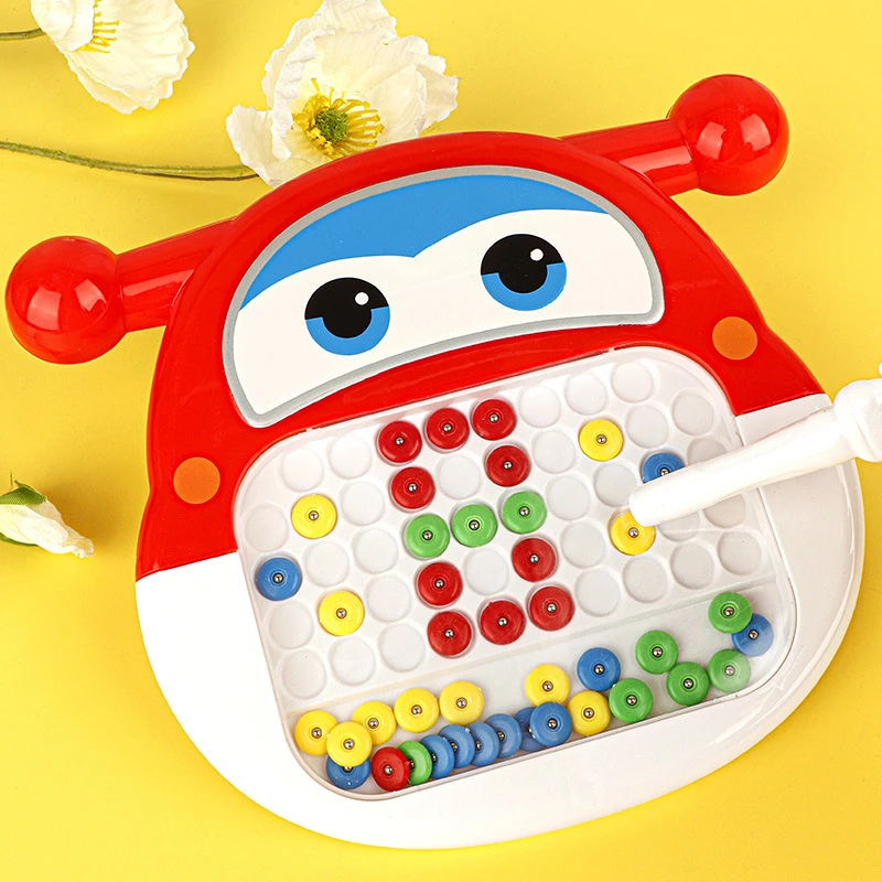 儿童磁性画板超级飞侠宝宝磁力磁吸运笔画画板小孩小号桌面玩具