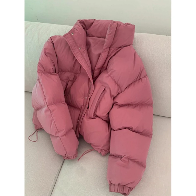 韩版时髦高级感宽松显瘦面包服外套女秋冬加厚保暖立领洋气棉衣