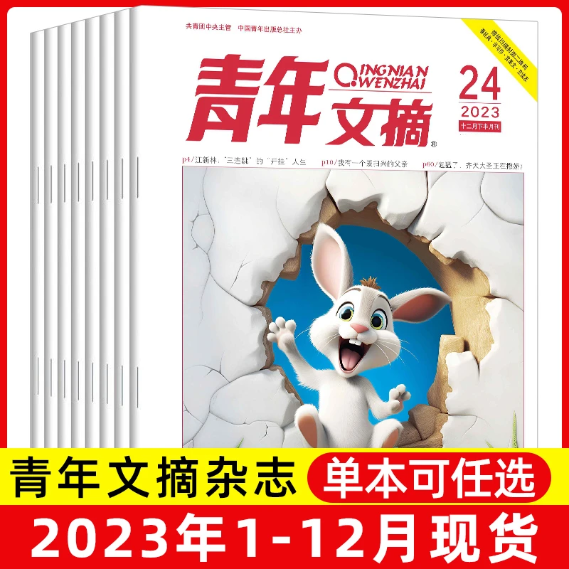 青年文摘2023年全年1-12月共24期清仓初高中作文素材