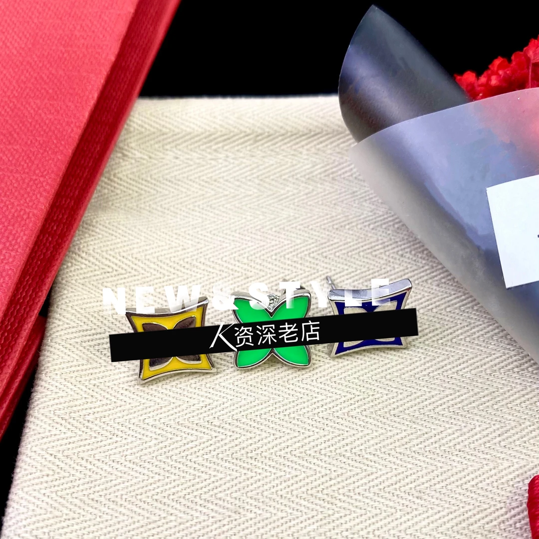铜合金耳饰 KK 小香风耳饰彩三件套轻奢高级感~617