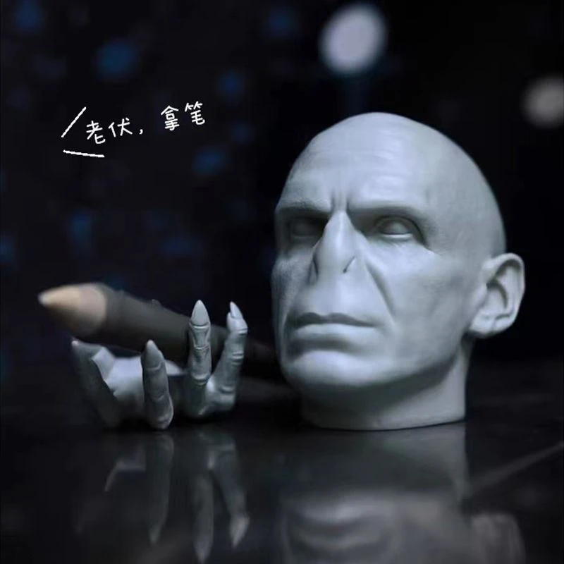 进口新款伏地魔笔架桌面摆件笔托网红置物举笔放笔支架哈利波特模