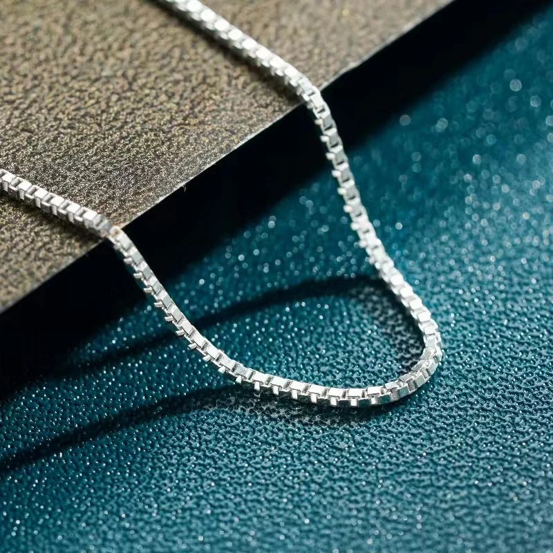 链子925银 925盒仔链2克简约百搭银项链小众饰品链子（达人专属）