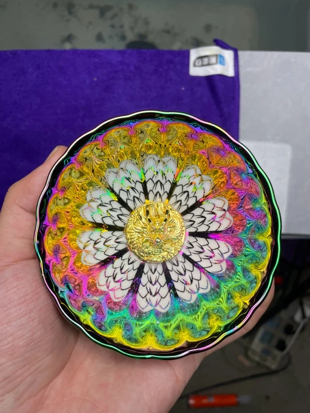 （三绝）梦幻七彩金龙茶杯主人杯陶瓷.传统手工制作.匠心传承