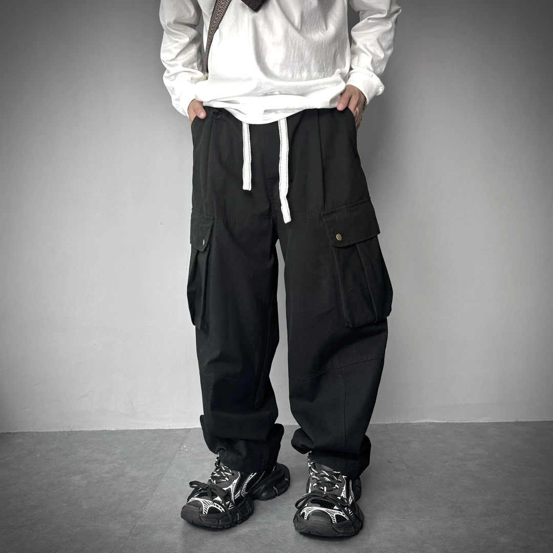 2024新款工装裤美式复古爆款潮牌宽松男女日系风秋冬大口袋休闲裤